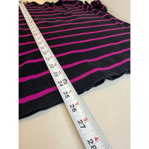 Lauren Ralph Lauren Women’s Plus 2X Black and Purple striped with zip shoulders - Picture 2 of 8